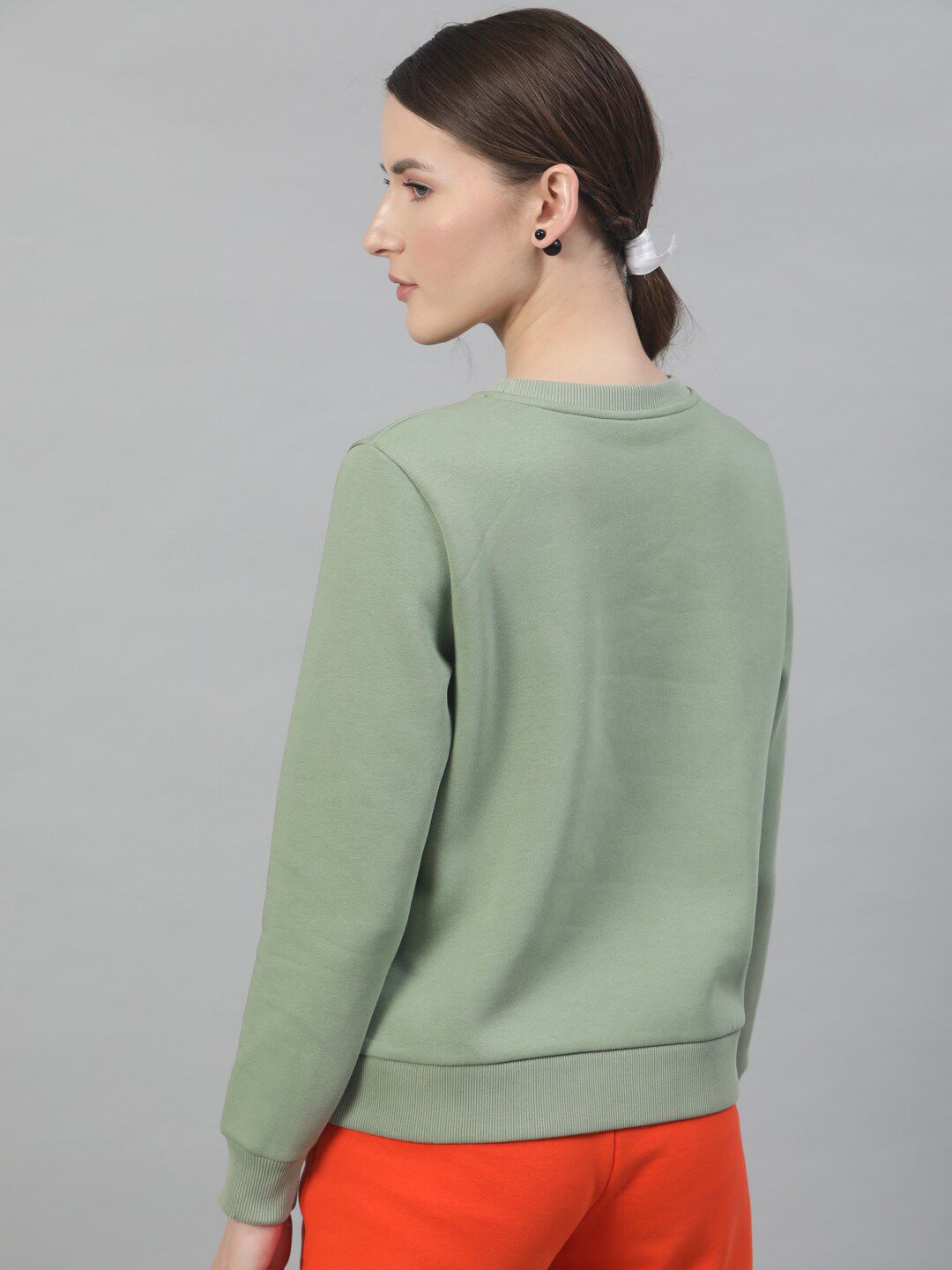 STREET 9 Women Green Printed Sweatshirt