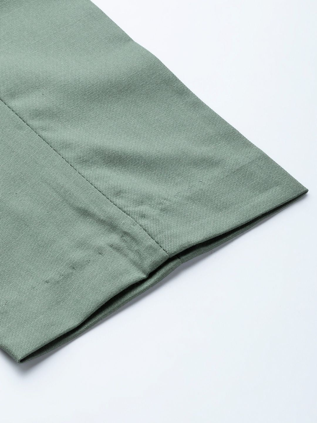 DENNISON Men Green Smart Tapered Fit Easy Wash Trousers