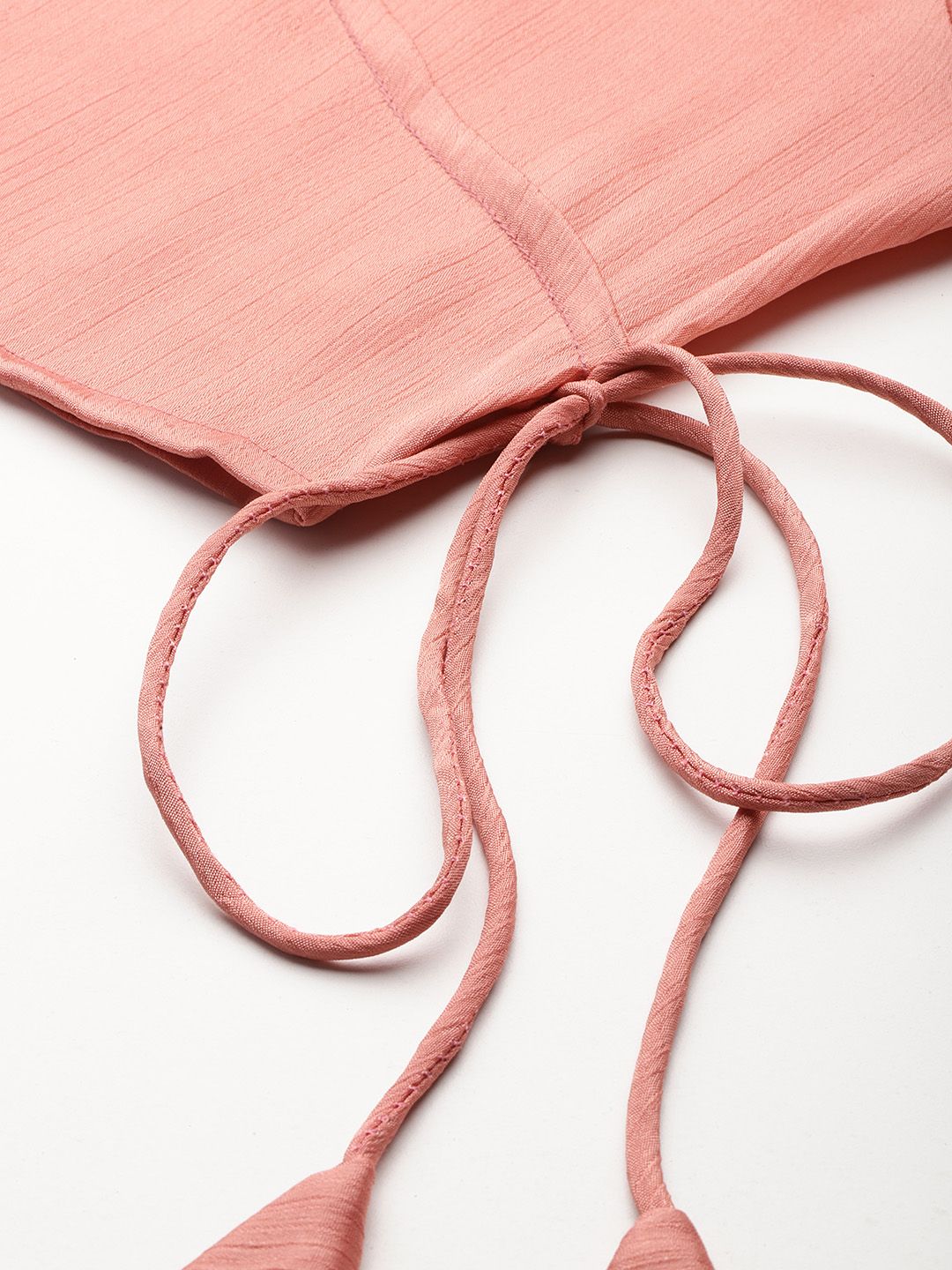 all about you Embroidered Detail Wrap Ethnic Co-ords