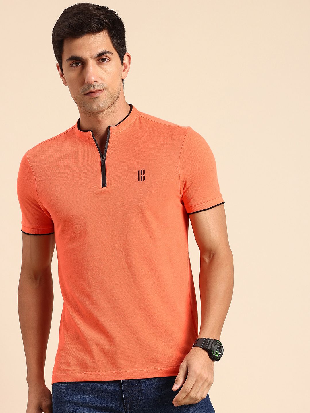 Being Human Solid Pure Cotton T-shirt