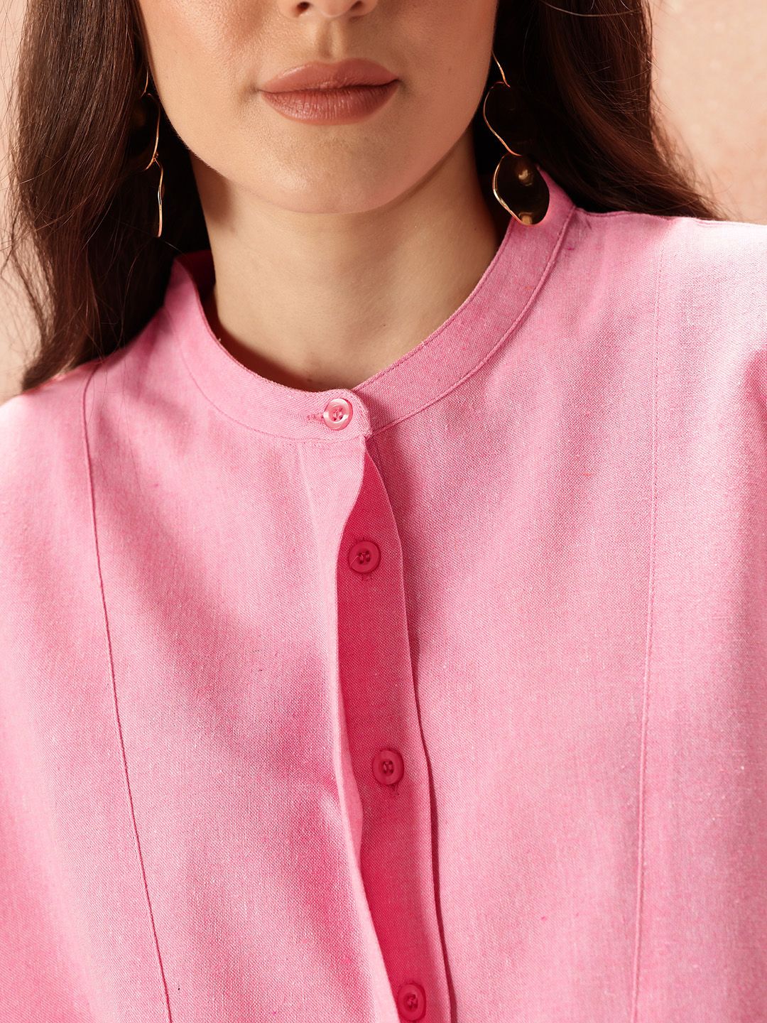 all about you Extended Sleeves Panelled Pure Cotton Top