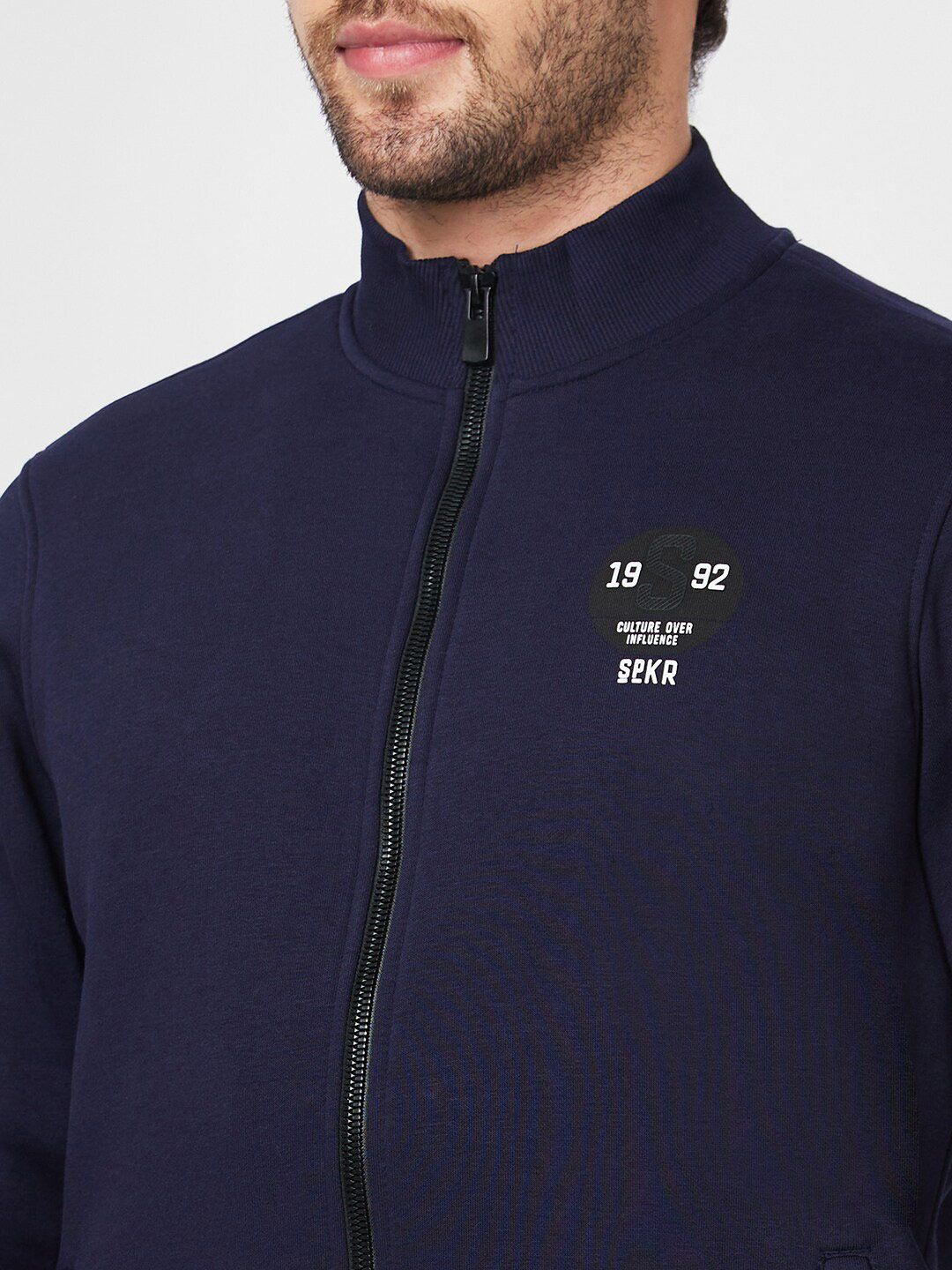 SPYKAR Printed High Neck Sweatshirt