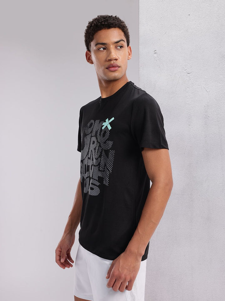 HRX by Hrithik Roshan Couple Collection Typography Printed Rapid-Dry Running T-shirt