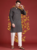 Anouk Band Collar Floral Printed Pure Cotton Kurta