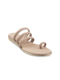 Mochi Women Braided One Toe Flats