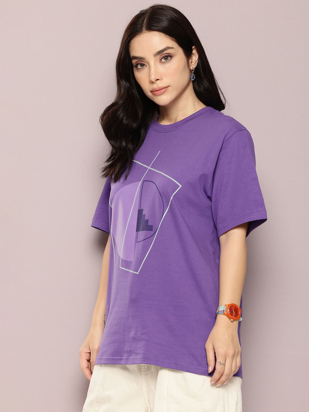 DILLINGER Printed Oversized Pure Cotton T-shirt