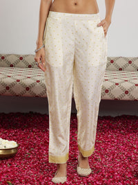 Libas Floral Printed Regular Sequinned Kurta with Palazzo & Dupatta