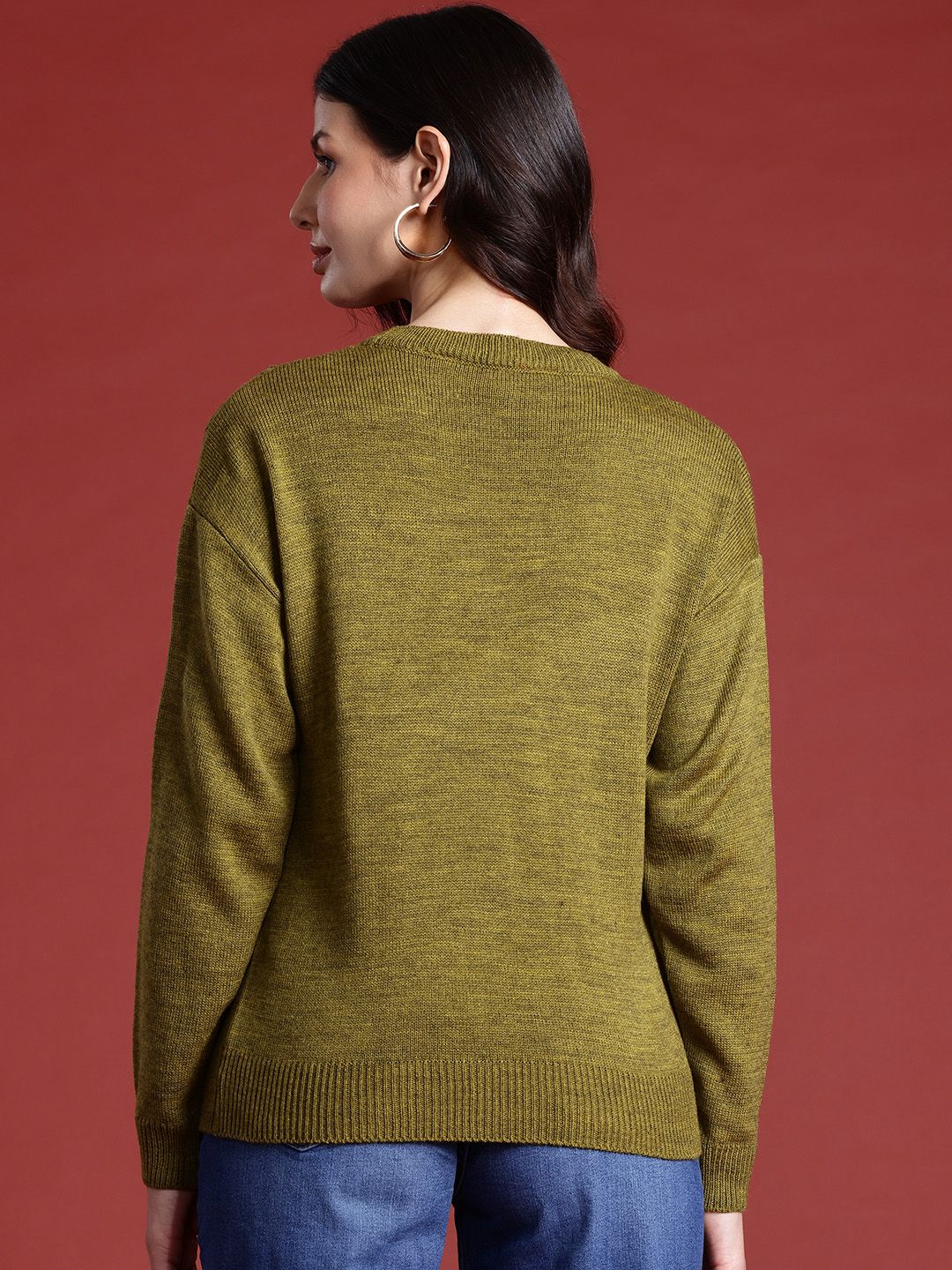 all about you Self Design Sweater