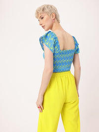 DressBerry Poolside Bloom Floral Tie-Up Crop Top