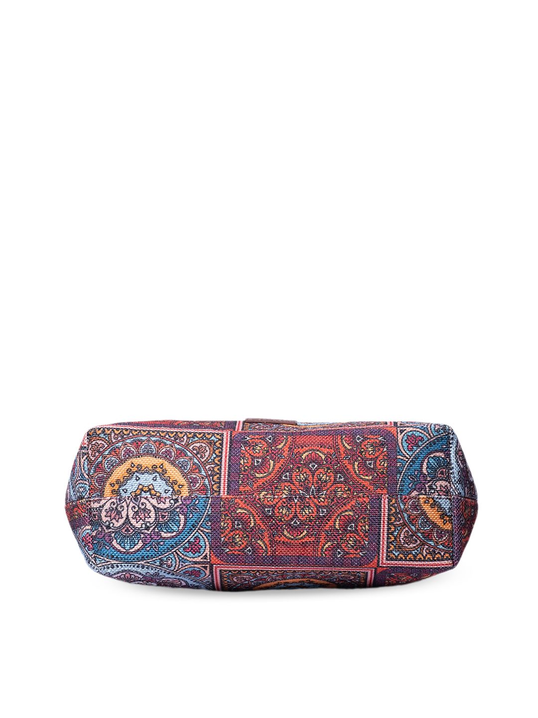 ZOUK Ethnic Motifs Printed Jute Tote Bag