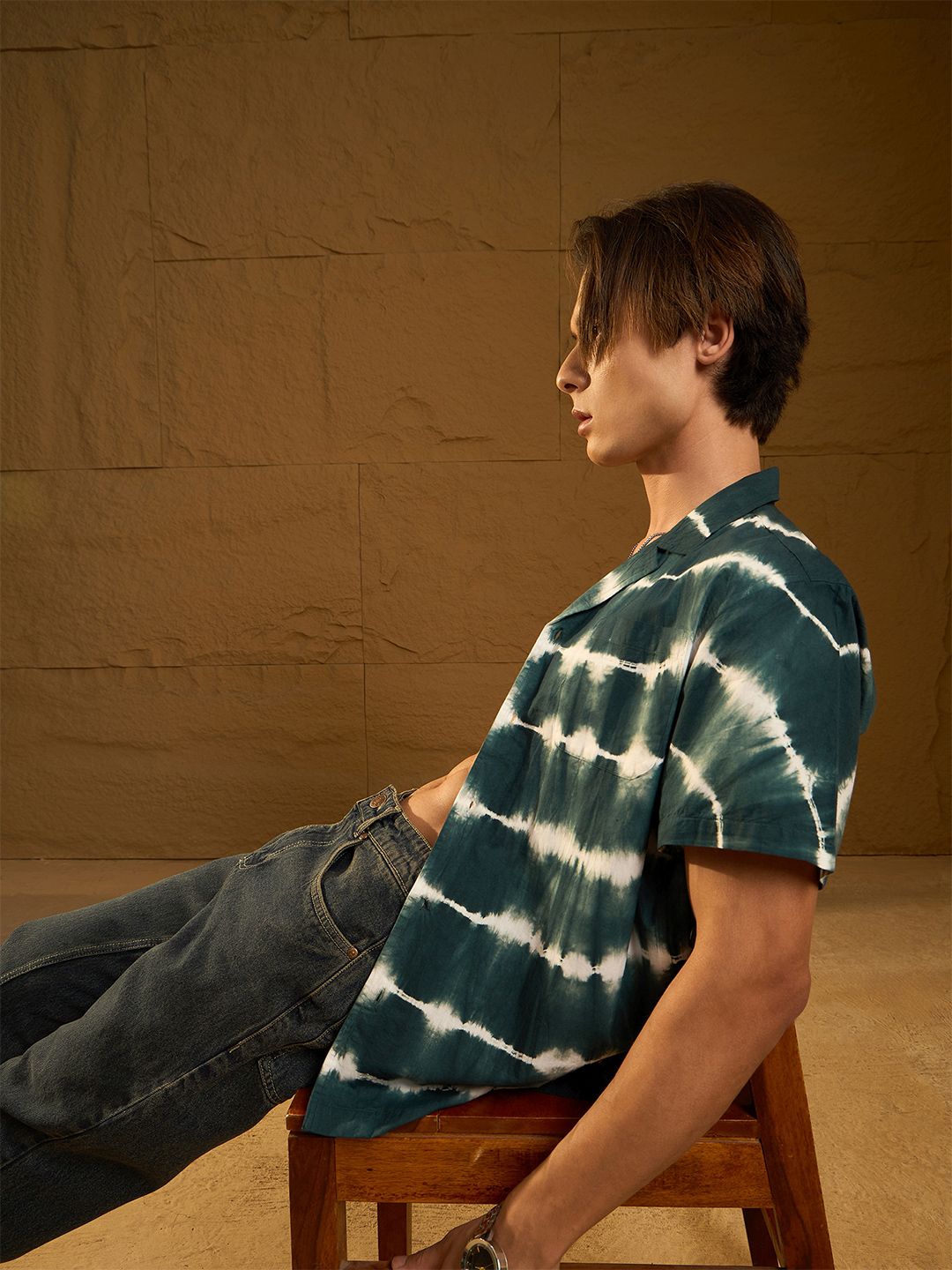 DENNISON Double Pocket Tie and Dye Oversized Shirt