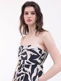RAREISM Print A-Line Midi Dress