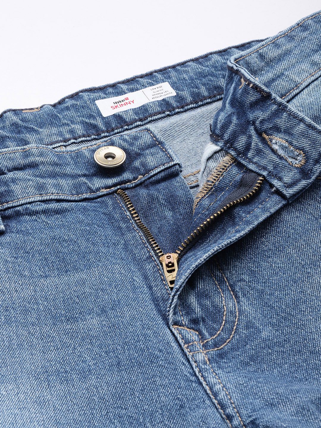 SPYKAR Men Slim Fit Low-Rise Heavy Fade Stretchable Jeans