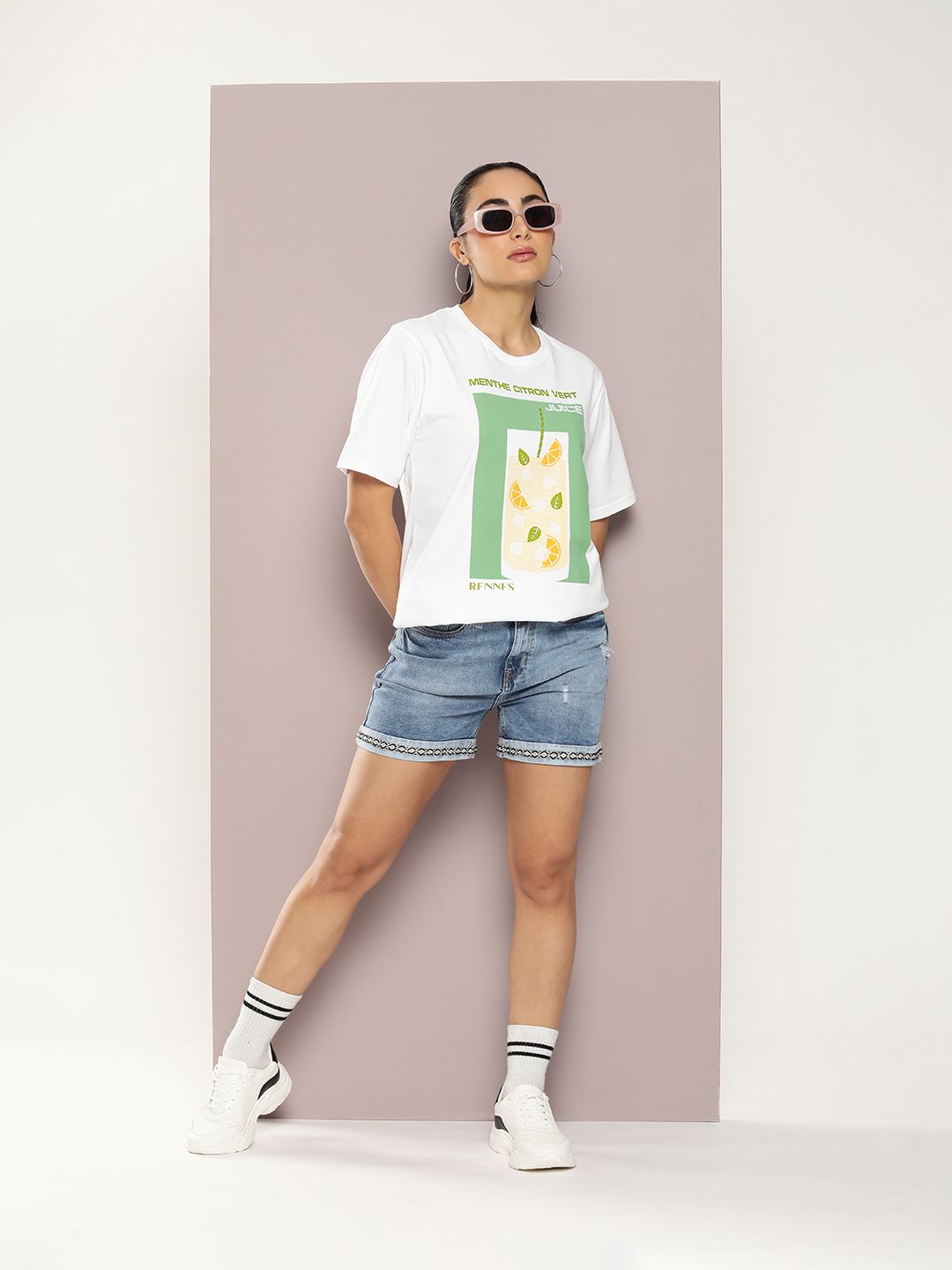 DILLINGER Women Graphic Printed  Oversized T-shirt