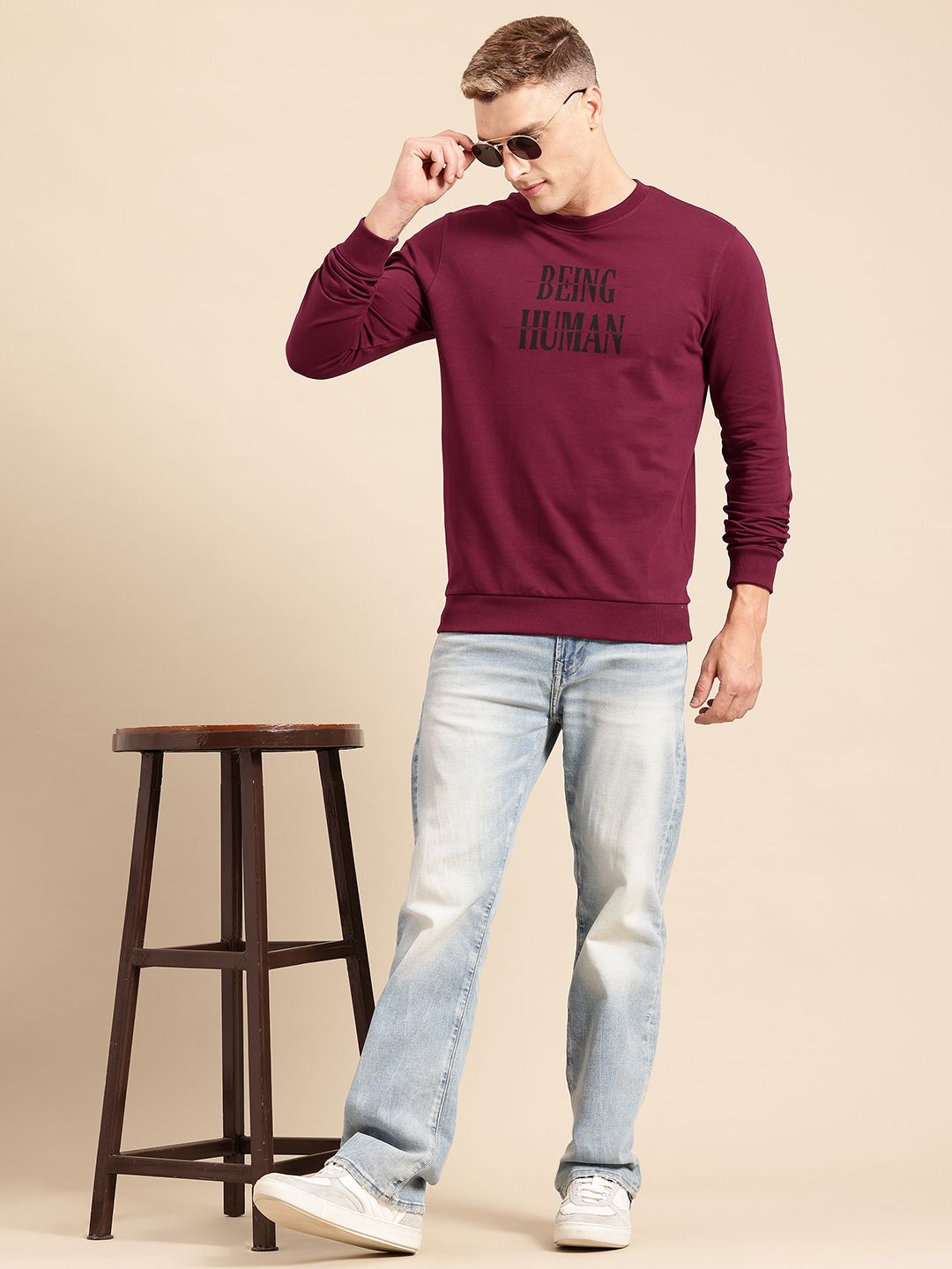 Being Human Men Pure Cotton Sweatshirt