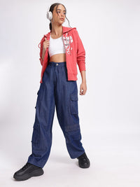 DressBerry Women Loose & Lively Cargo Style Baggy Jeans