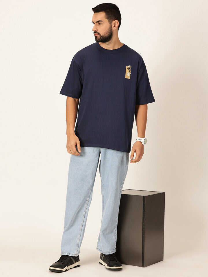 Thomas Scott Round Neck Drop-Shoulder Sleeves Bio Finish Cotton Oversized T-shirt