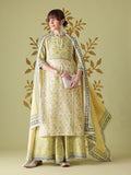 Anouk Indie Floral Printed Keyhole Neck Kurta with Palazzos & Dupatta