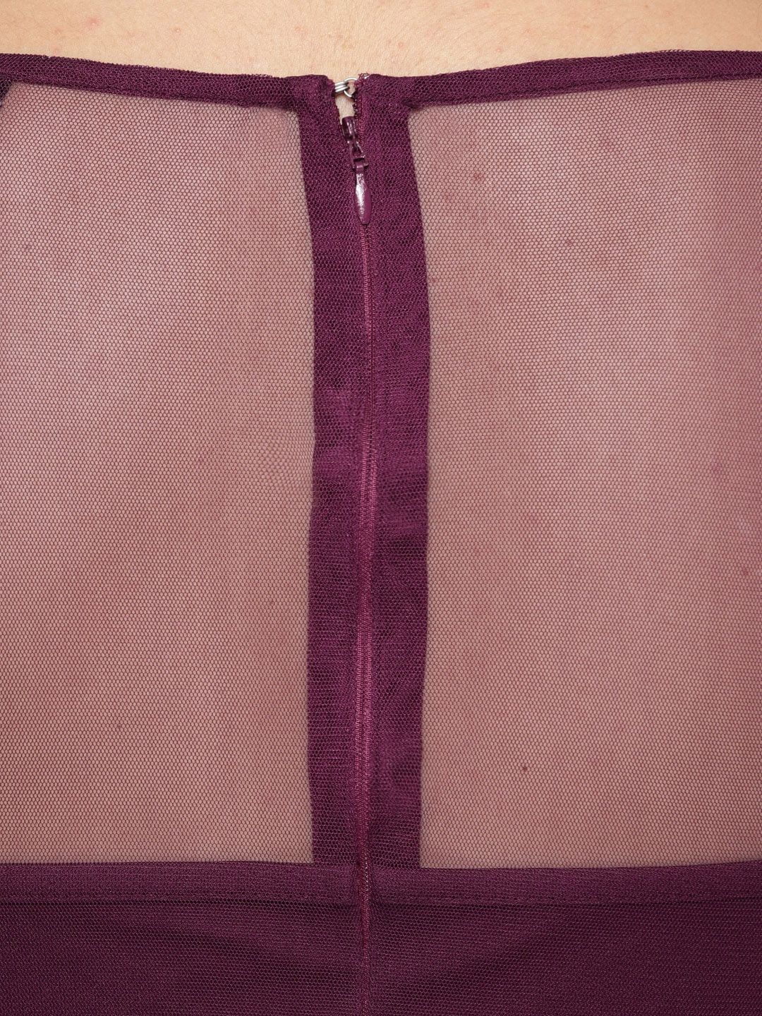 STREET 9 Burgundy Embellished Detail Maxi Dress