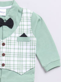 Moms Love Infant Boys Checked Pure Cotton Shirt with Joggers