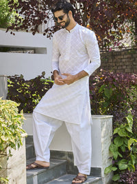 See Designs Ethnic Motifs Embroidered Chikankari Pure Cotton Kurta With Salwar