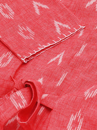 Global Desi Women Red Self-Design A-Line Dress