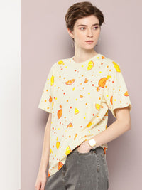 DILLINGER Printed Oversized Pure Cotton T-shirt