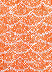 Orange Self Design Casual Dress