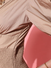 STREET 9 Women Classy Beige Solid Dress