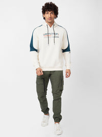 SPYKAR Typography Printed Hooded Sweatshirt