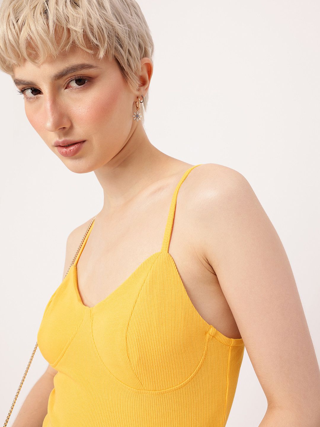 DressBerry Knitted Nirvana Ribbed Corset Top