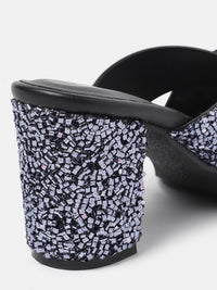 Anouk Embellished Block Heel