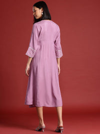 all about you Thread Work & Sequinned Yoke Design Empire Ethnic Dress