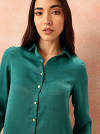 all about you Satin-Finish Regular Fit Casual Shirt