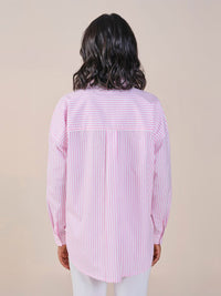 AND Striped Shirt Style Cotton Top