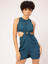 DressBerry Dobby Drama Cut-Out Chic Playsuit