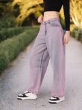 DressBerry Women Urban Chic Baggy Fit Faded Jeans