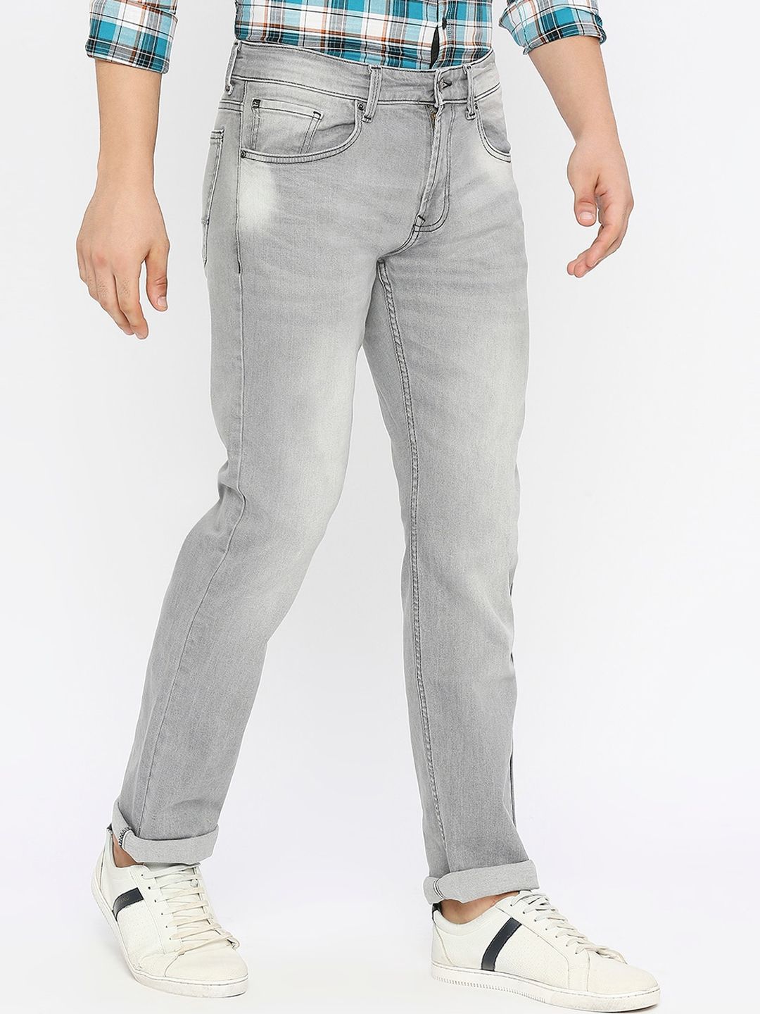 SPYKAR Men Relaxed Fit Heavy Fade Clean Look Whiskers Stretchable Jeans