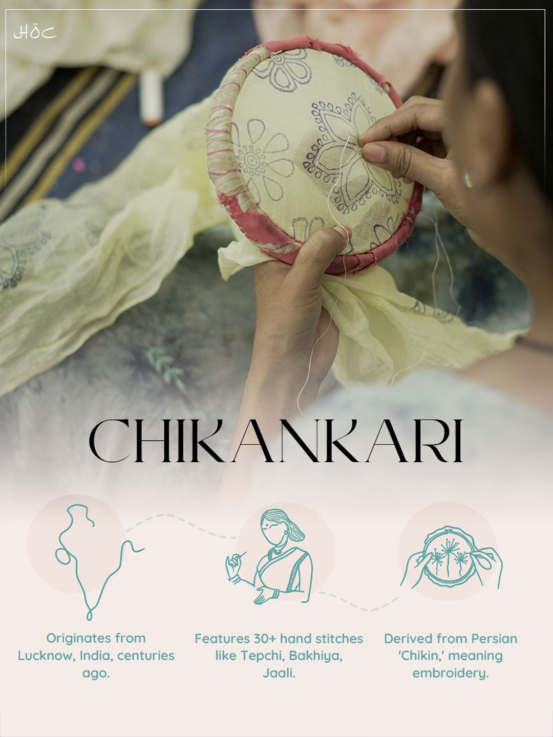 House of Chikankari Women White Cotton Chikankari Embroidered Pant