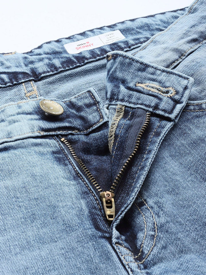 SPYKAR Men Skinny Fit Low-Rise Heavy Fade Stretchable Jeans