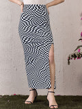 Berrylush Women Printed Maxi Pencil Skirts