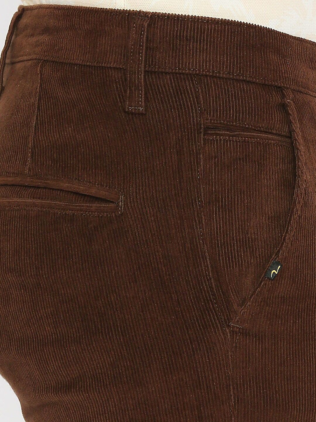 SPYKAR Men Self Design Slim Fit Trousers