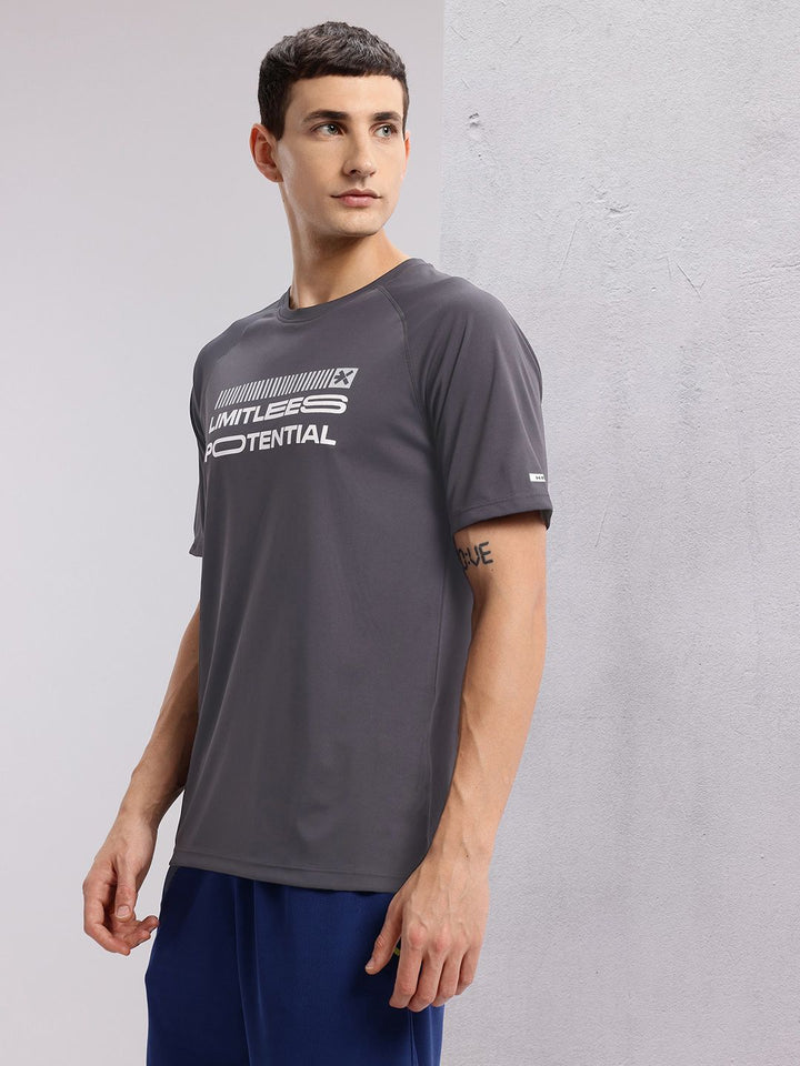 HRX by Hrithik Roshan Typography Print Raglan Sleeves Training T-shirt