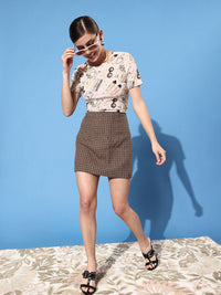 Athena Beige Conversational Off My Back Top