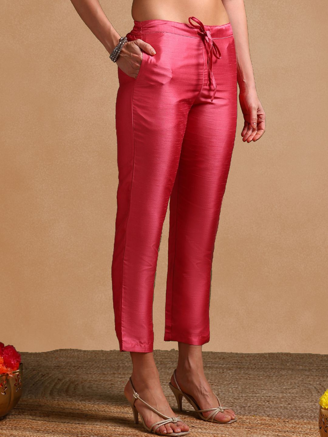 KALINI Ethnic Motifs Embroidered Regular Kurta with Trousers & Dupatta