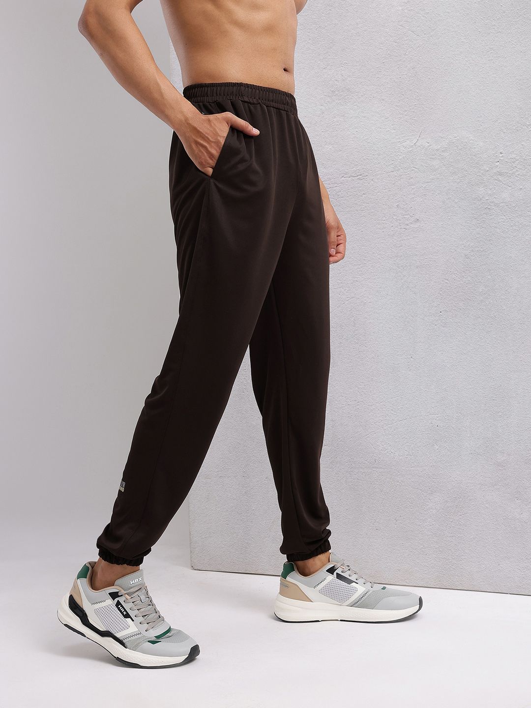 HRX by Hrithik Roshan Men Typography Print Mid-Rise Rapid-Dry Training Joggers