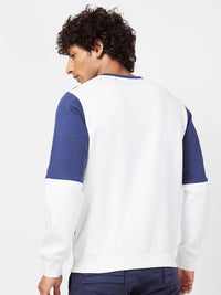 SPYKAR Colourblocked Cotton Pullover Sweatshirt