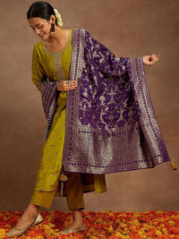 Libas Ethnic Motifs Woven Design Regular Kurta with Trousers & Dupatta