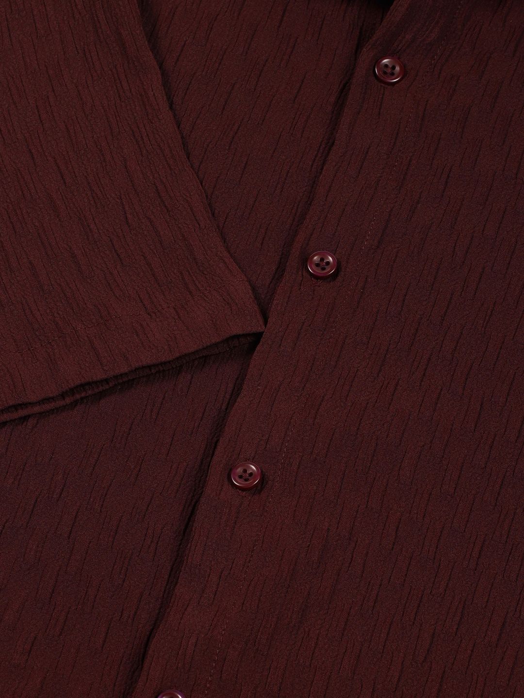 Thomas Scott Men Premium Spread Collar Textured Casual Shirt