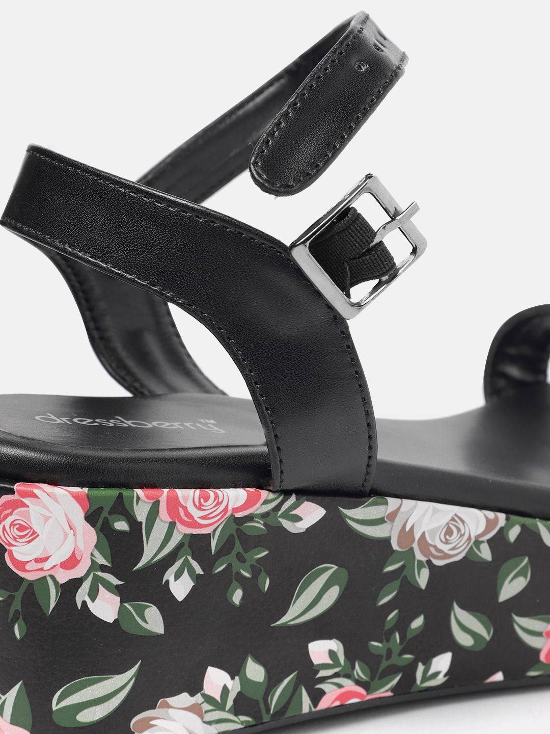 DressBerry Wedge Heels with Printed Detail